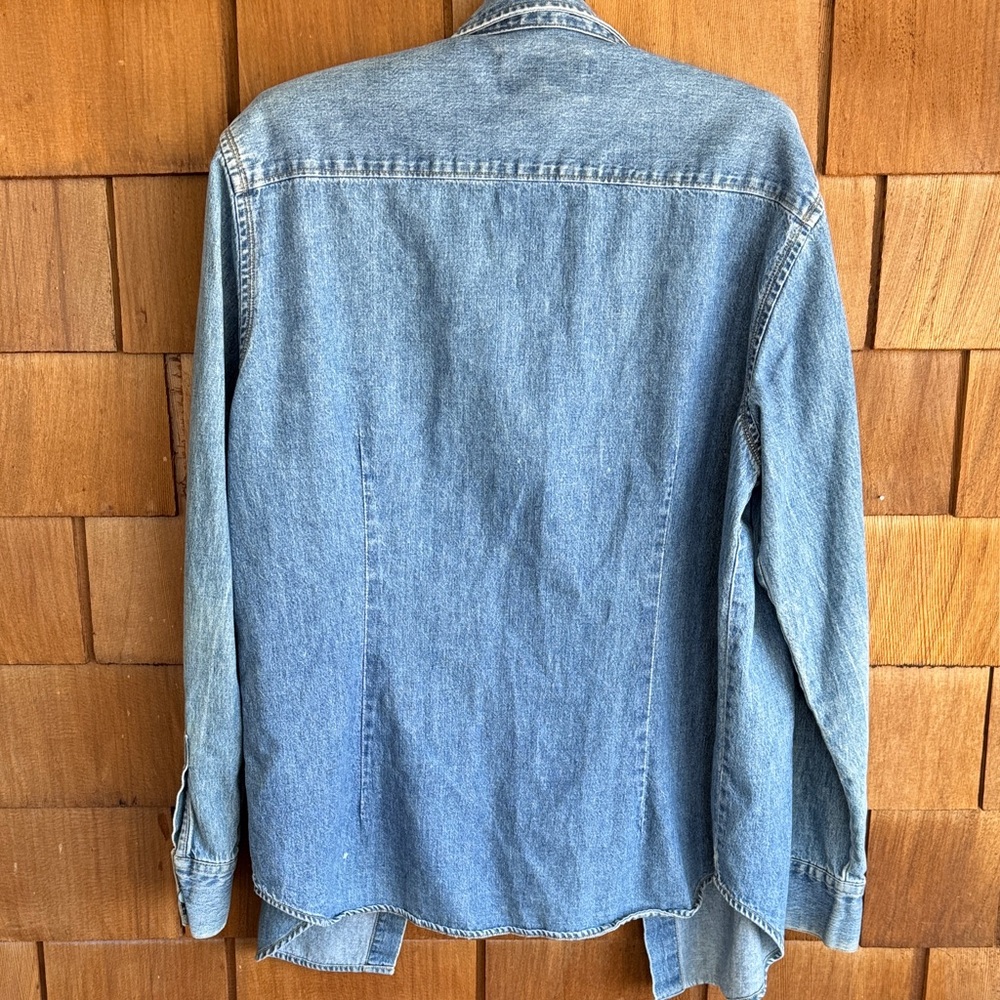 The Limited Light Wash Denim Shirt Jacket - Blue - Picture 7 of 7